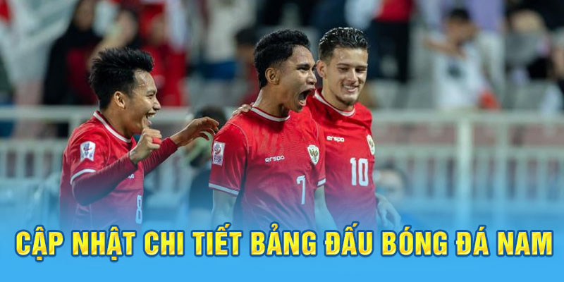 Cập nhật chi tiết bảng đấu bóng đá nam